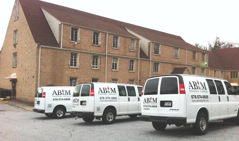 Atlanta Boiler & Mechanical field service trucks.