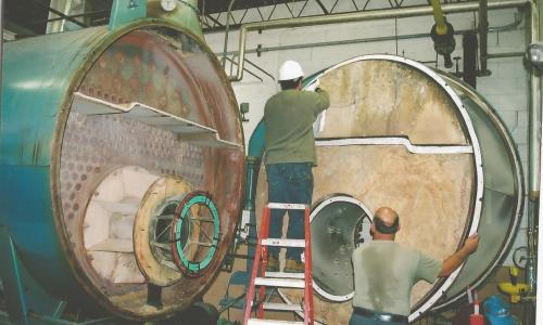 Boiler maintenance services.